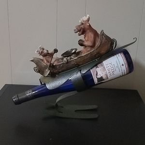 Moose wine bottle holder